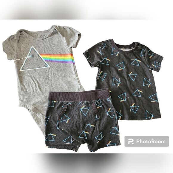 Infant 3 peice Pink Floyd short set - Picture 1 of 7